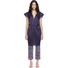 PLEATS PLEASE ISSEY MIYAKE Navy Lucid Pleats Top
