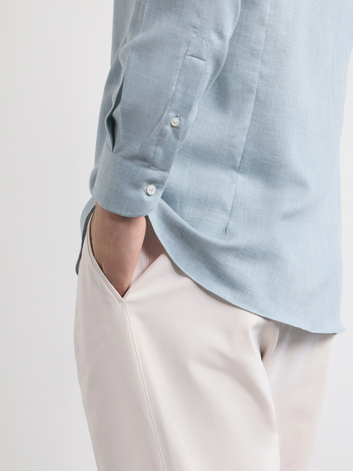 Caruso - Cotton and Cashmere-Blend Shirt - Blue