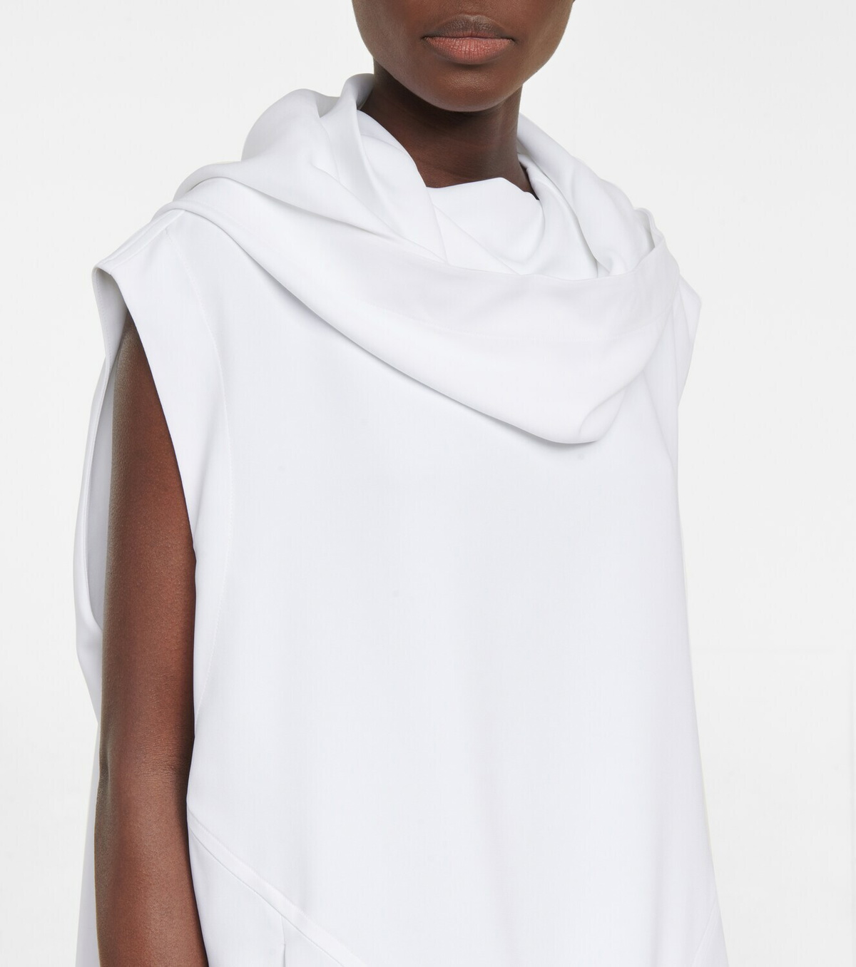 Alaïa Hooded silk-blend minidress ALAÏA