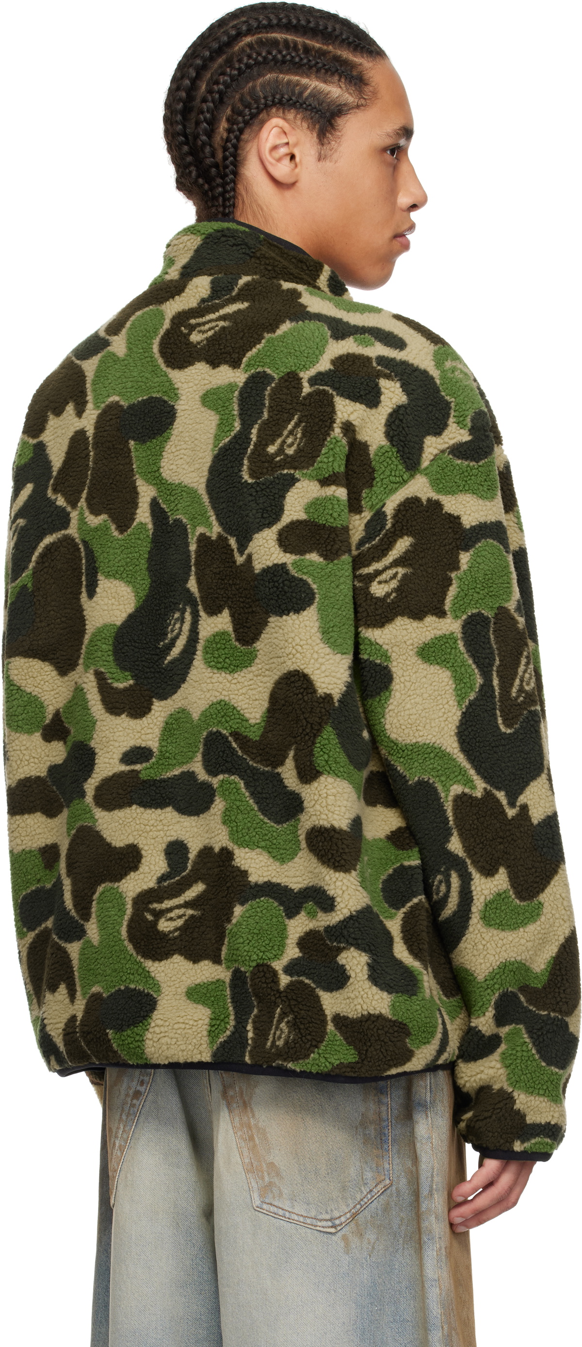 BAPE Green ABC Camo Boa Ripstop Reversible Jacket A Bathing Ape