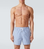 Ralph Lauren Purple Label Amalfi logo striped swim trunks