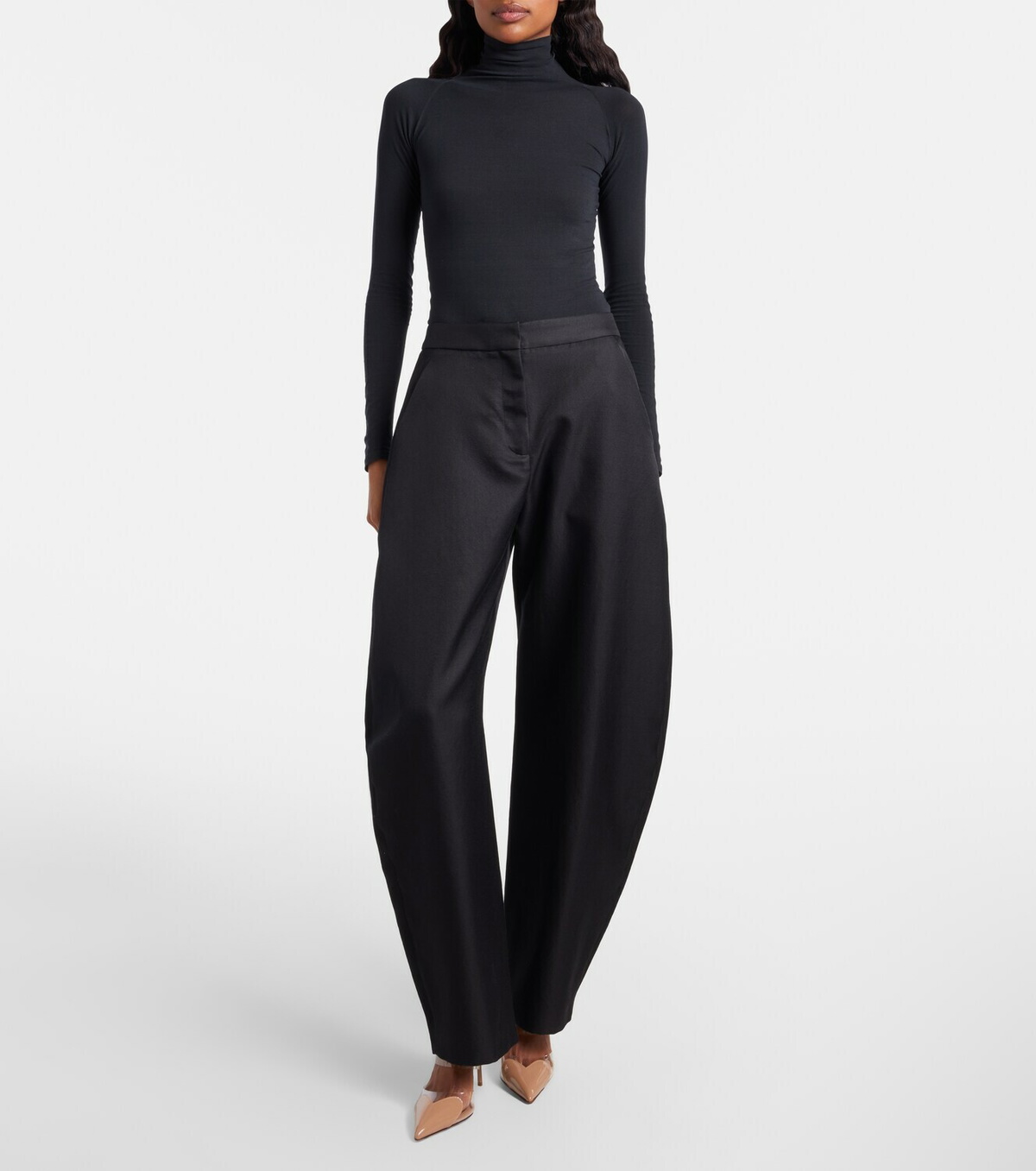 Alaïa Le Cœur patent leather and PU mules