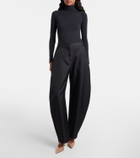 Alaïa Le Cœur patent leather and PU mules