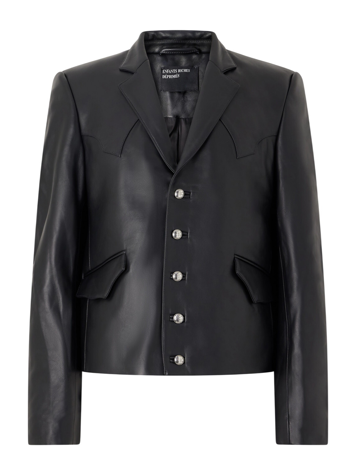 Enfants Riches Déprimés - Western Perfect Leather Blazer - Black
