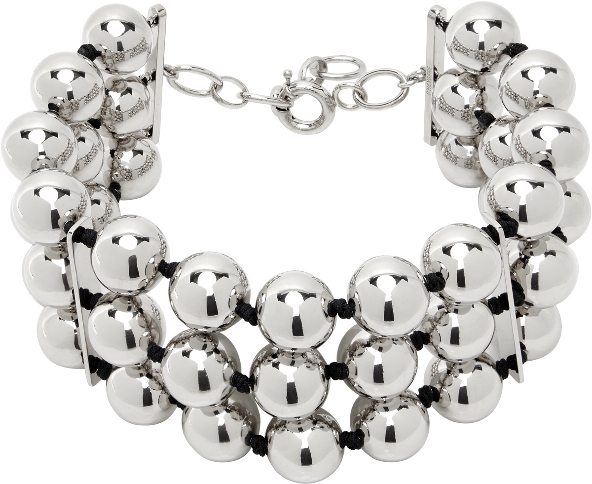D'heygere Silver Ball Chain Choker