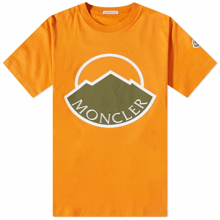 Photo: Moncler Men's Logo T-Shirt in Orange