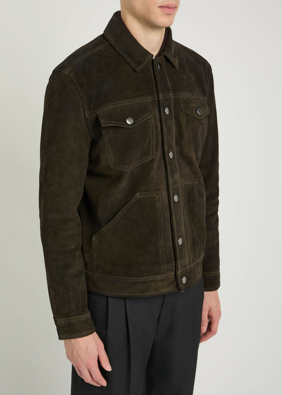Paige Rubino Suede Jacket Khaki
