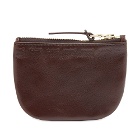 Visvim Men's Leather Zip Wallet in Dark Brown