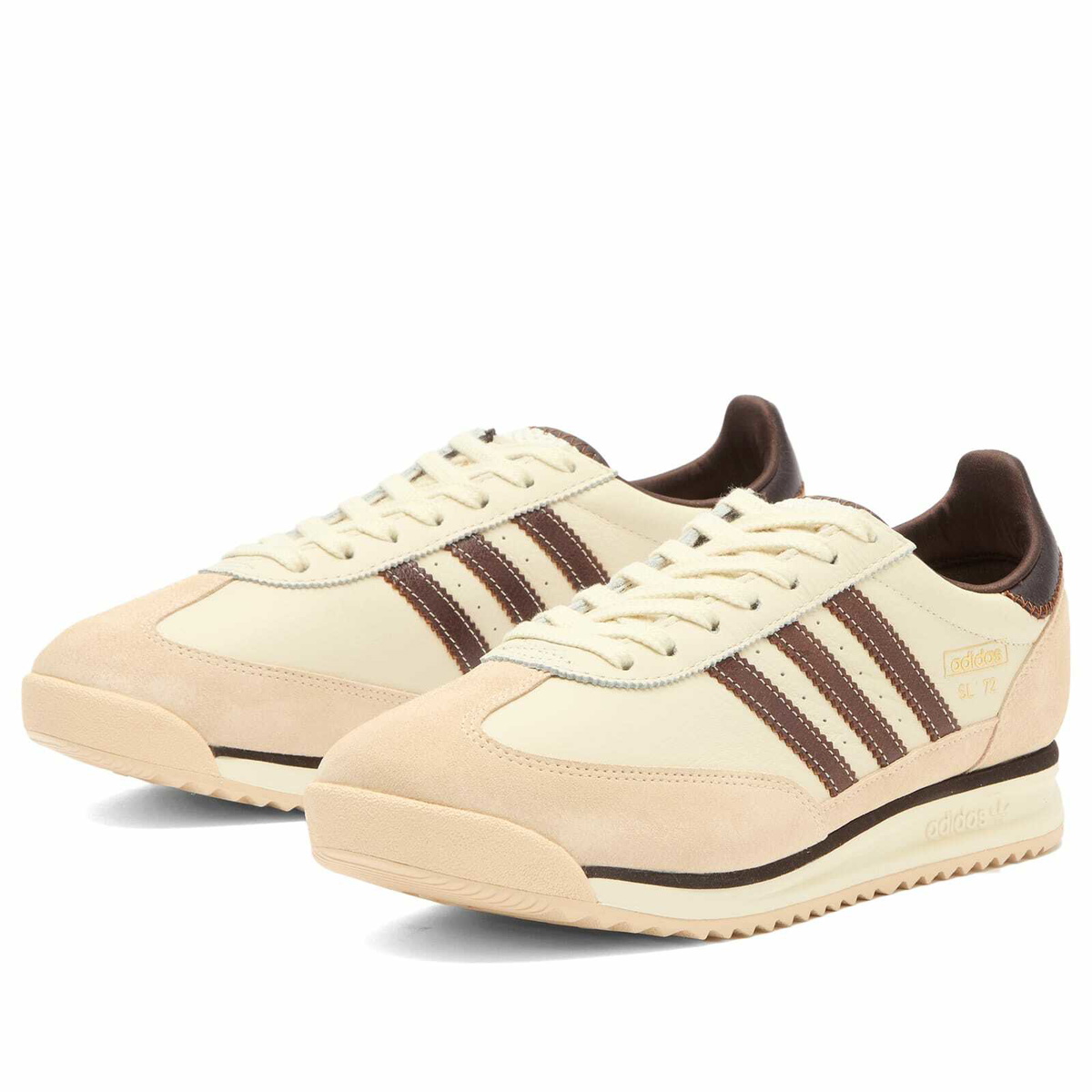 Adidas Men's SL 72 Rs Sneaker in Cream White/Dusky Bronze/Aurora Coffee