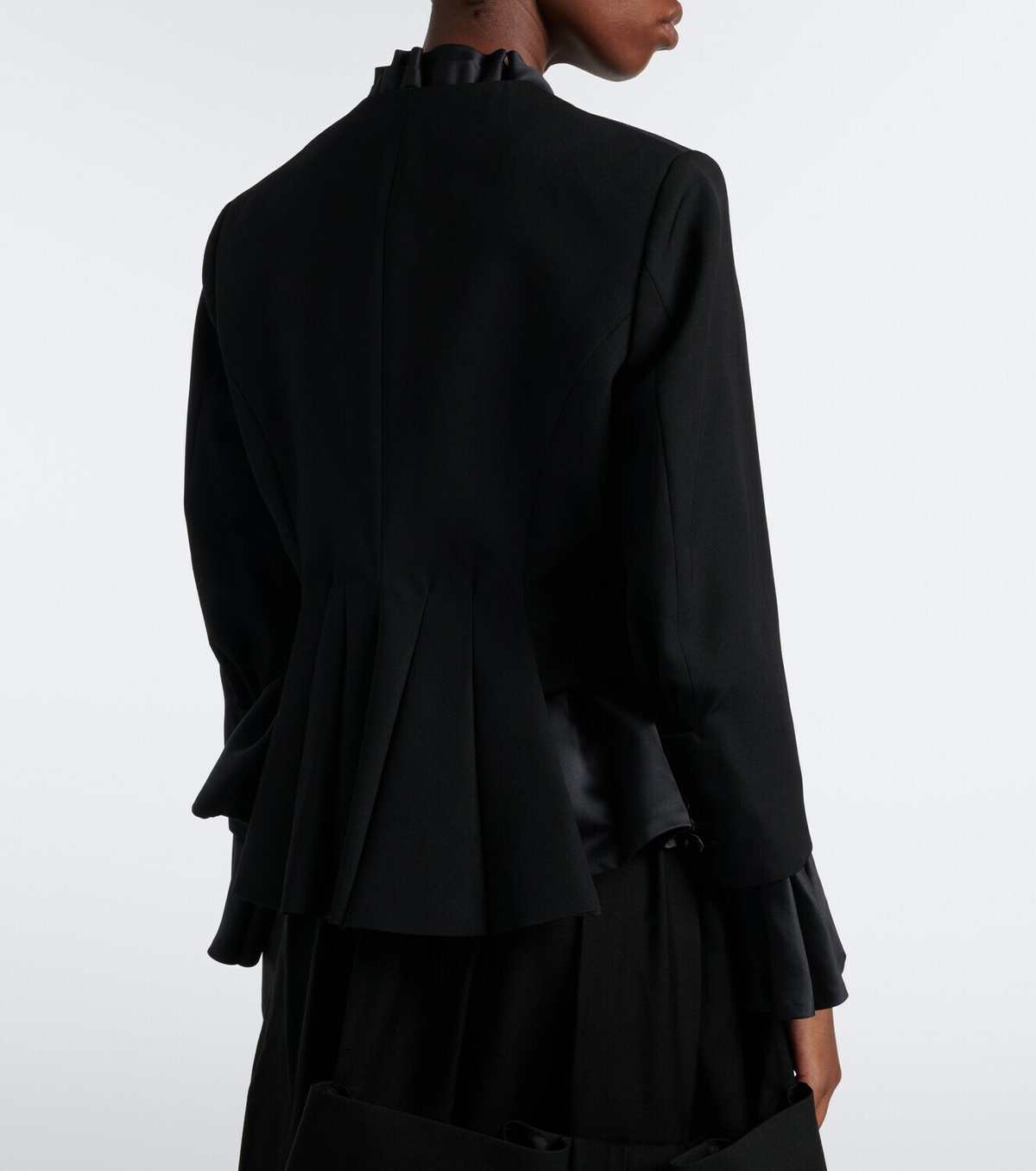 Noir Kei Ninomiya Ruffled peplum wool jacket