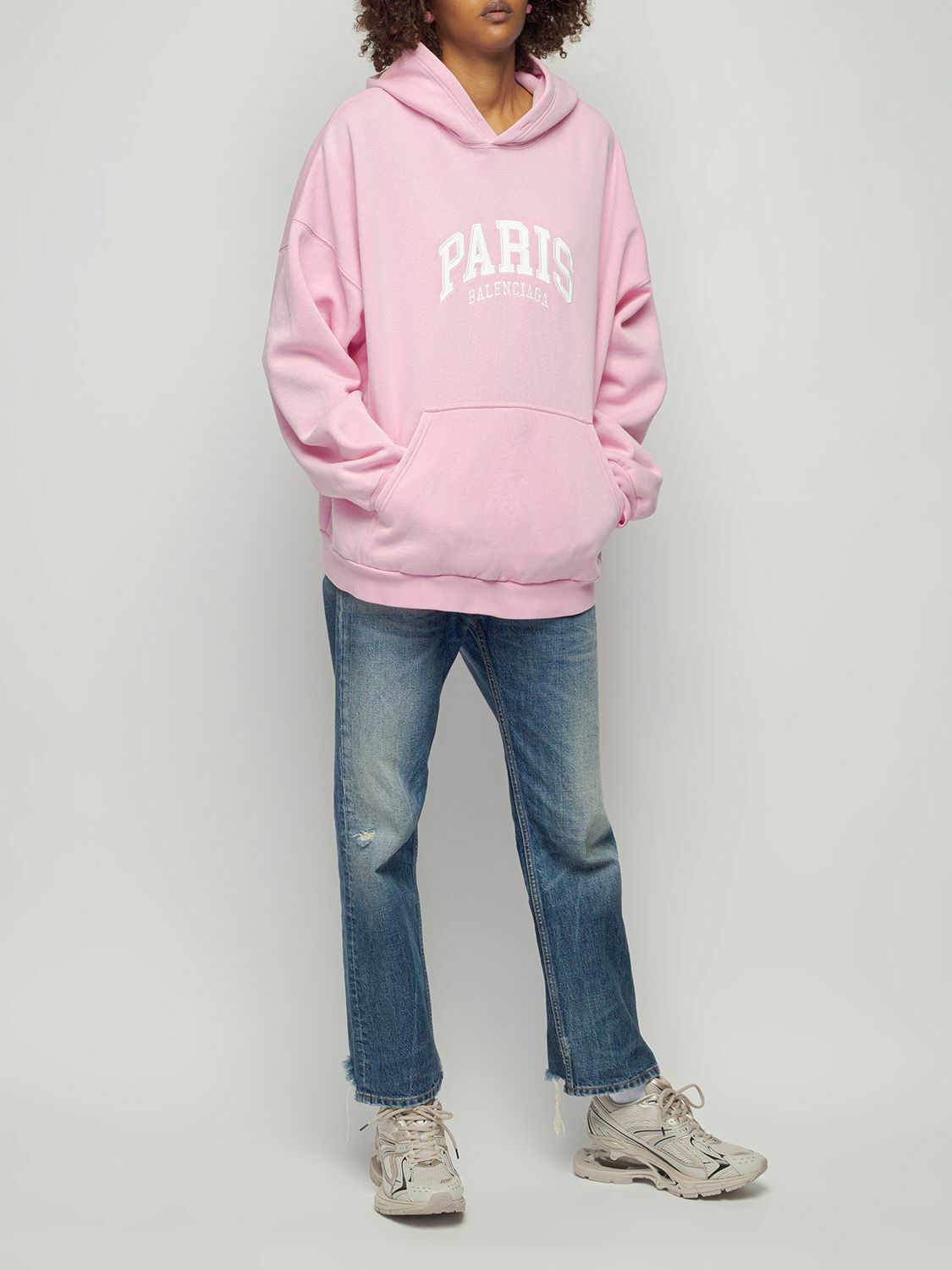 トップス Balenciaga Cities Paris Wide Fit Hoodie Balenciaga Cities Paris Hoodie Wide Fit 'Black White