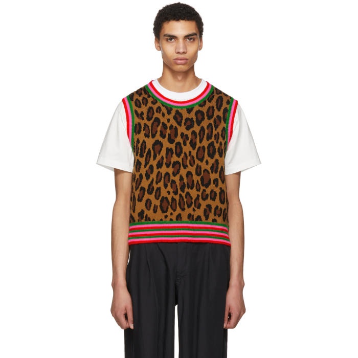 Photo: Comme des Garçons Homme Plus Tan Leopard Knit Vest