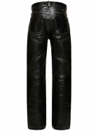 MARINE SERRE - Moon Leather Wide Leg Pants