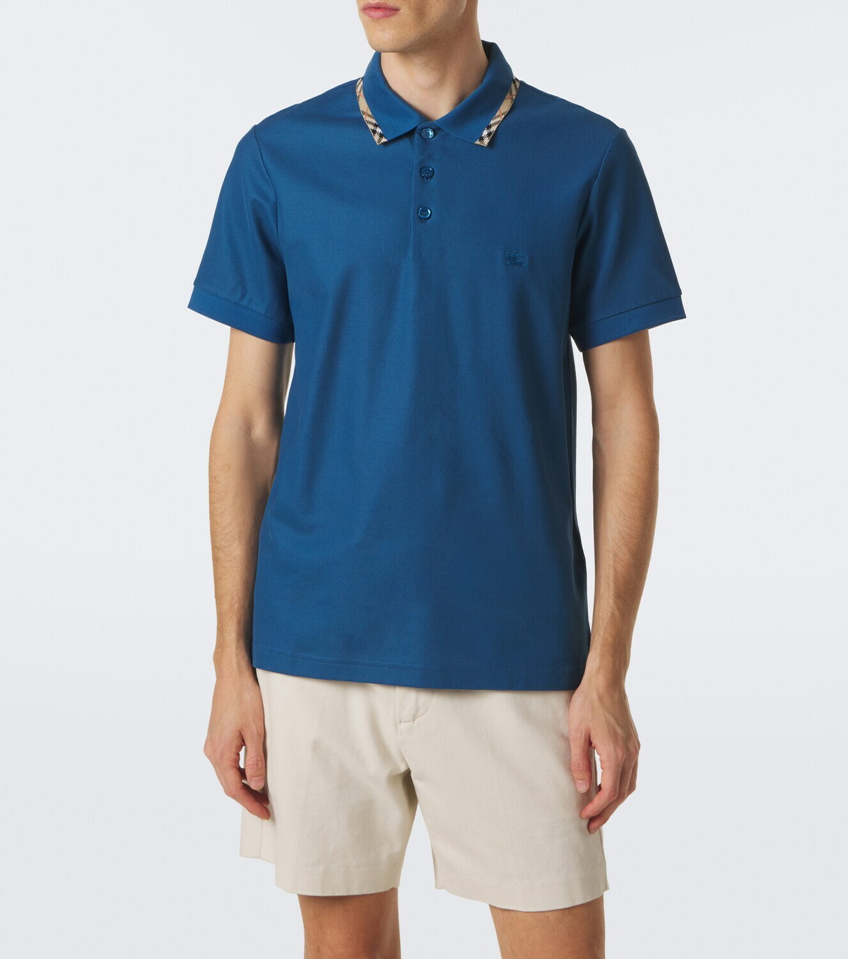 Burberry Burberry Check cotton piqué polo shirt