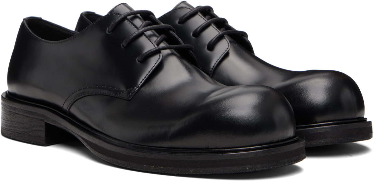 Acne Studios Black Lace-Up Leather Derbys
