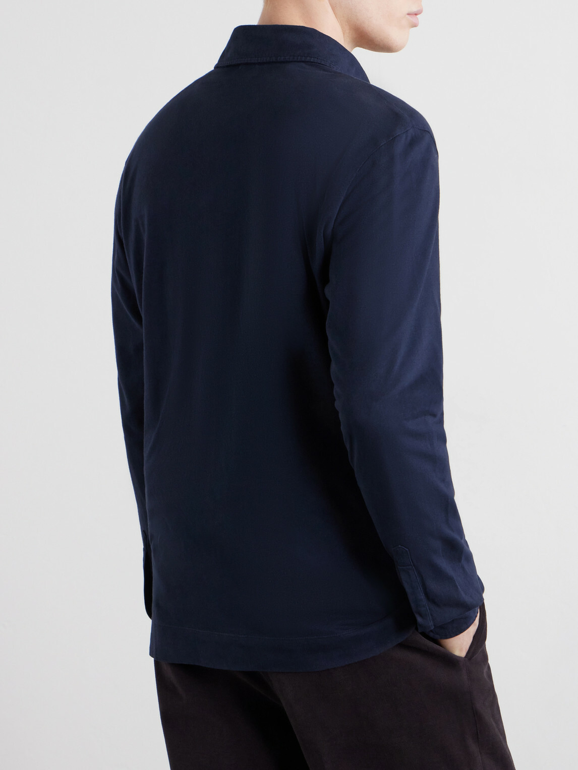 Massimo Alba - Raya Cotton-Jersey Polo Shirt - Blue