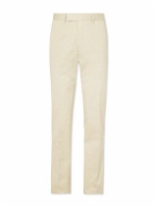 Kingsman - Straight-Leg Pleated Cotton-Blend Twill Suit Trousers - Neutrals