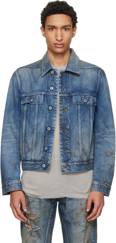 Photo: Rick Owens DRKSHDW Blue Temple Trucker Denim Jacket