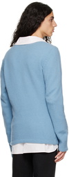 Comme des Garçons Homme Plus Blue Slashed Sweater