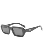 Prada Eyewear Women's PR A12S Sunglasses in Black/Dark Grey