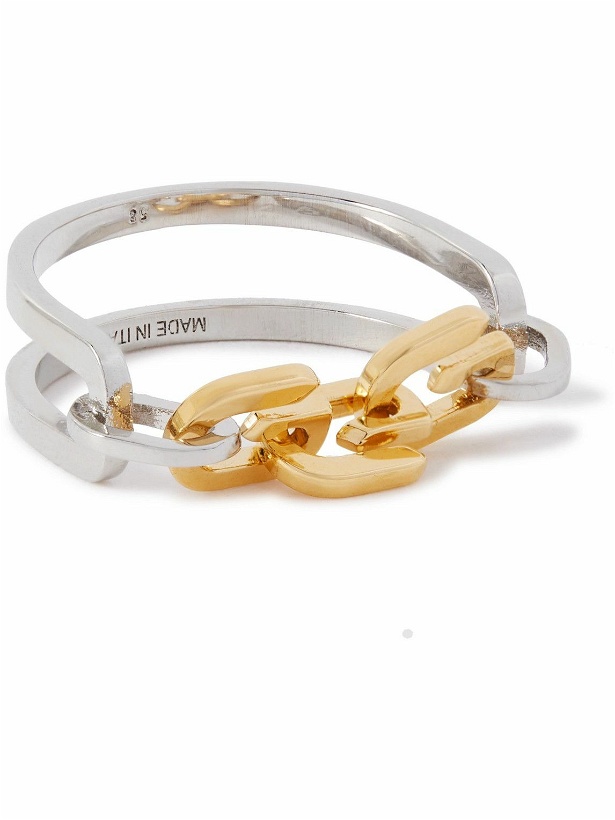 Photo: Givenchy - G Link Silver and Gold-Tone Ring - Silver