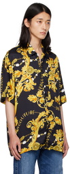 Versace Jeans Couture Black & Gold Chain Couture Shirt