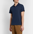 Onia - Shaun Linen-Blend Jersey Polo Shirt - Blue