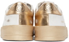 Golden Goose White & Gold Stardan Sneakers