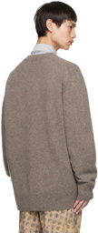 Acne Studios Gray V-Neck Sweater