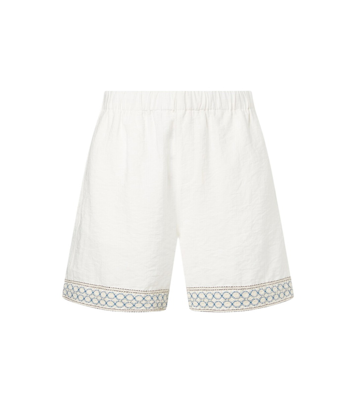 Photo: Commas Crochet-trimmed Bermuda shorts