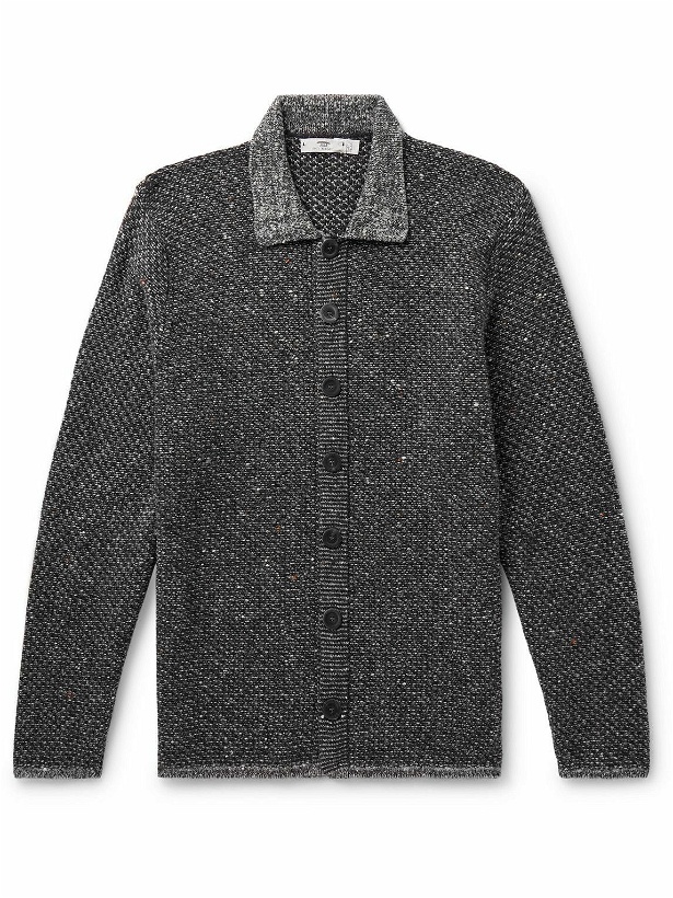 Photo: Inis Meáin - Donegal Merino Wool and Cashmere-Blend Shirt Jacket - Gray
