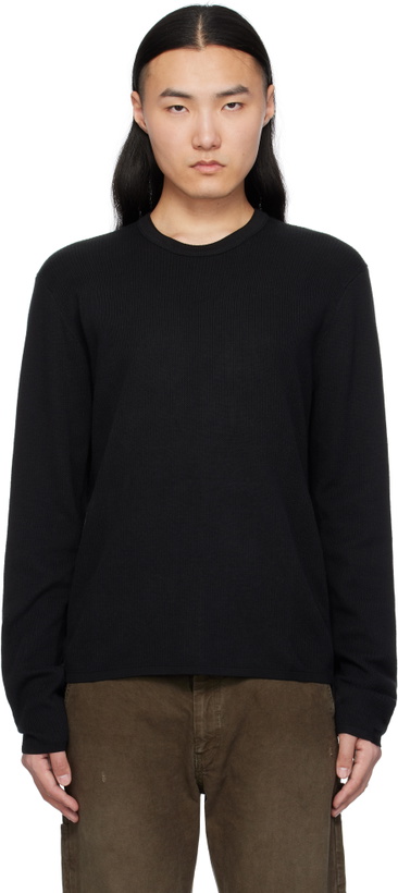 Photo: rag & bone Black Harvey Crew Sweater