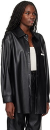 KIMHĒKIM Black Label Faux-Leather Shirt