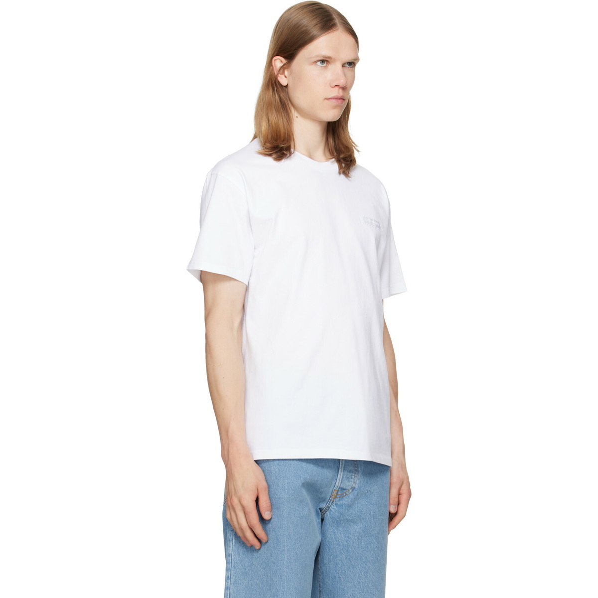 Givenchy White 'Givenchy Paris' Grosgrain T-shirt