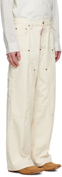 Dsquared2 Off-White Baggy Carpenter Trousers