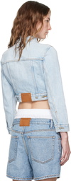 Alexander Wang Blue Shrunken Denim Jacket