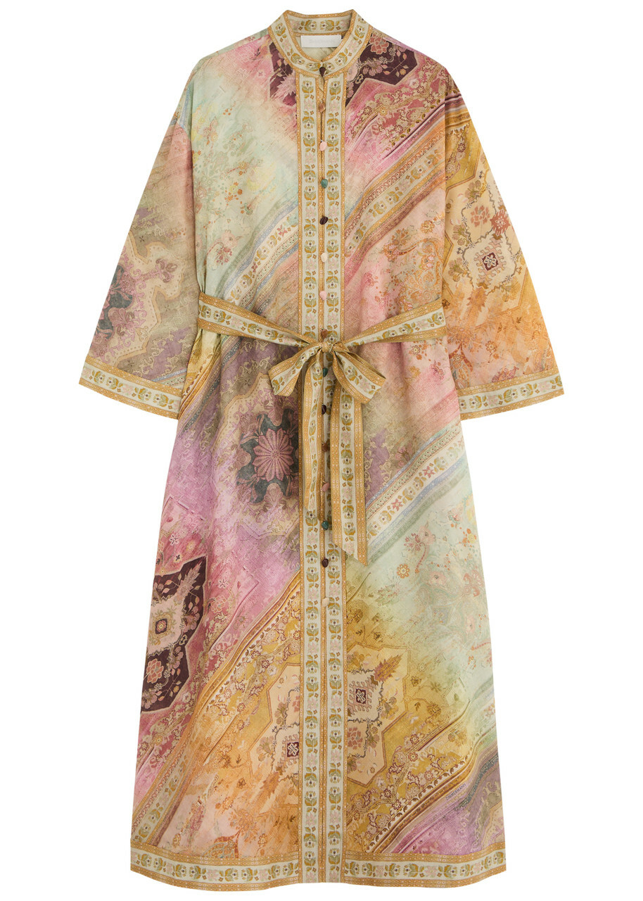 【Zimmermann】Tallow ミディ ラップドレス☆関税込 Zimmermann - シルク・ラップ・ミディ・ドレス をオンライン購入