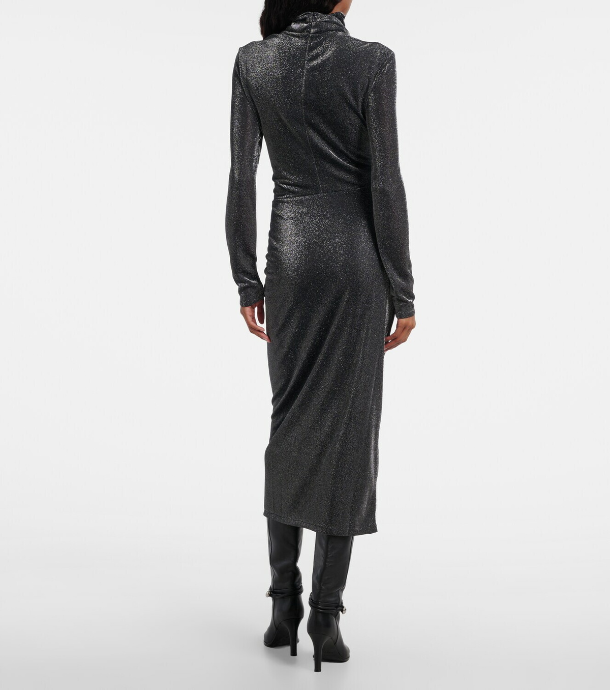 Marant Etoile Jenisa draped gathered midi dress