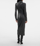 Marant Etoile Jenisa draped gathered midi dress