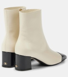 Ferragamo Sambi 60 leather ankle boots