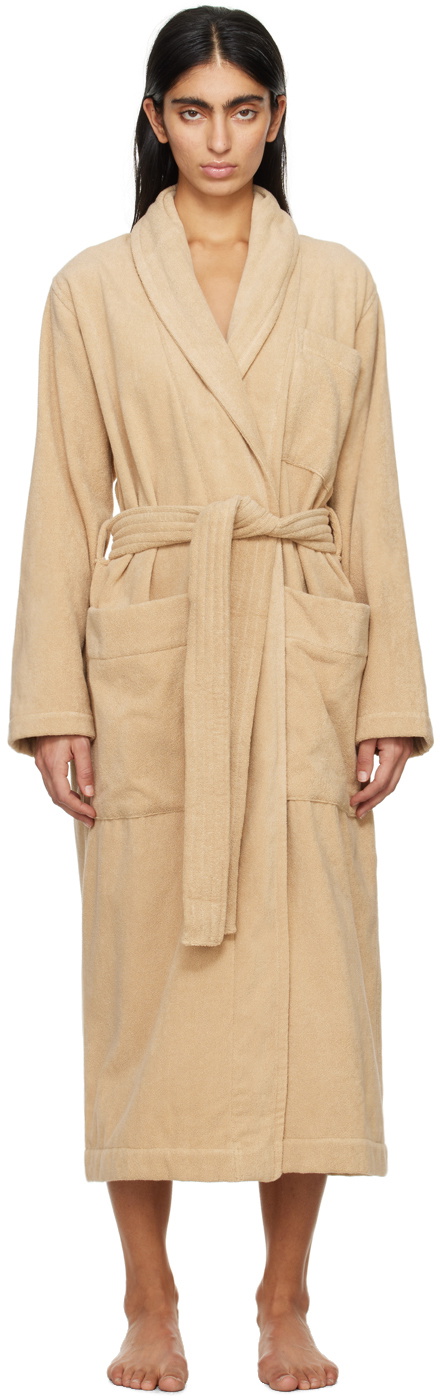 Tekla Beige Classic Bathrobe Tekla Fabrics