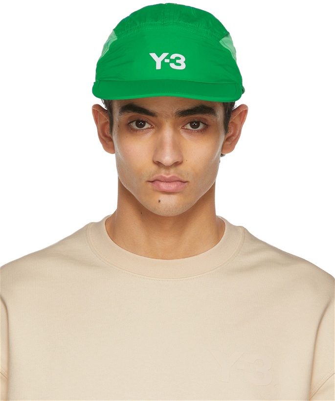 Photo: Y-3 Green Logo Running Cap