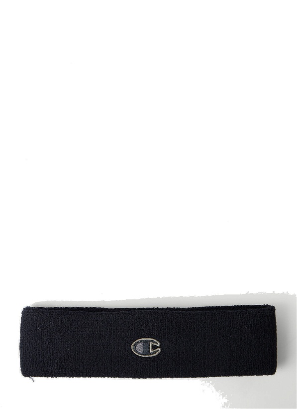 Photo: Embroidered Logo Headband in Black