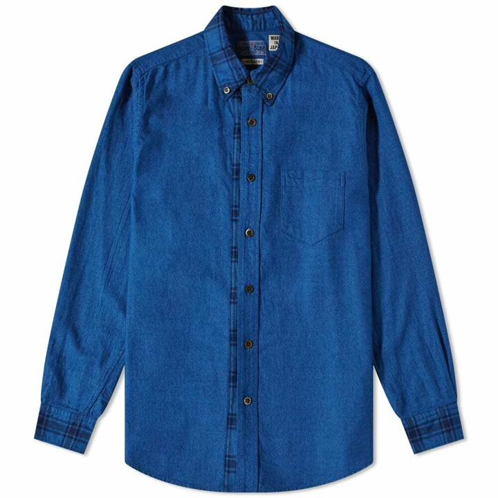Photo: Japan Men's Flannel Shirt in Blue
