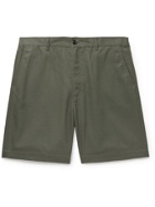 ACNE STUDIOS - Wide-Leg Cotton-Blend Twill Shorts - Green