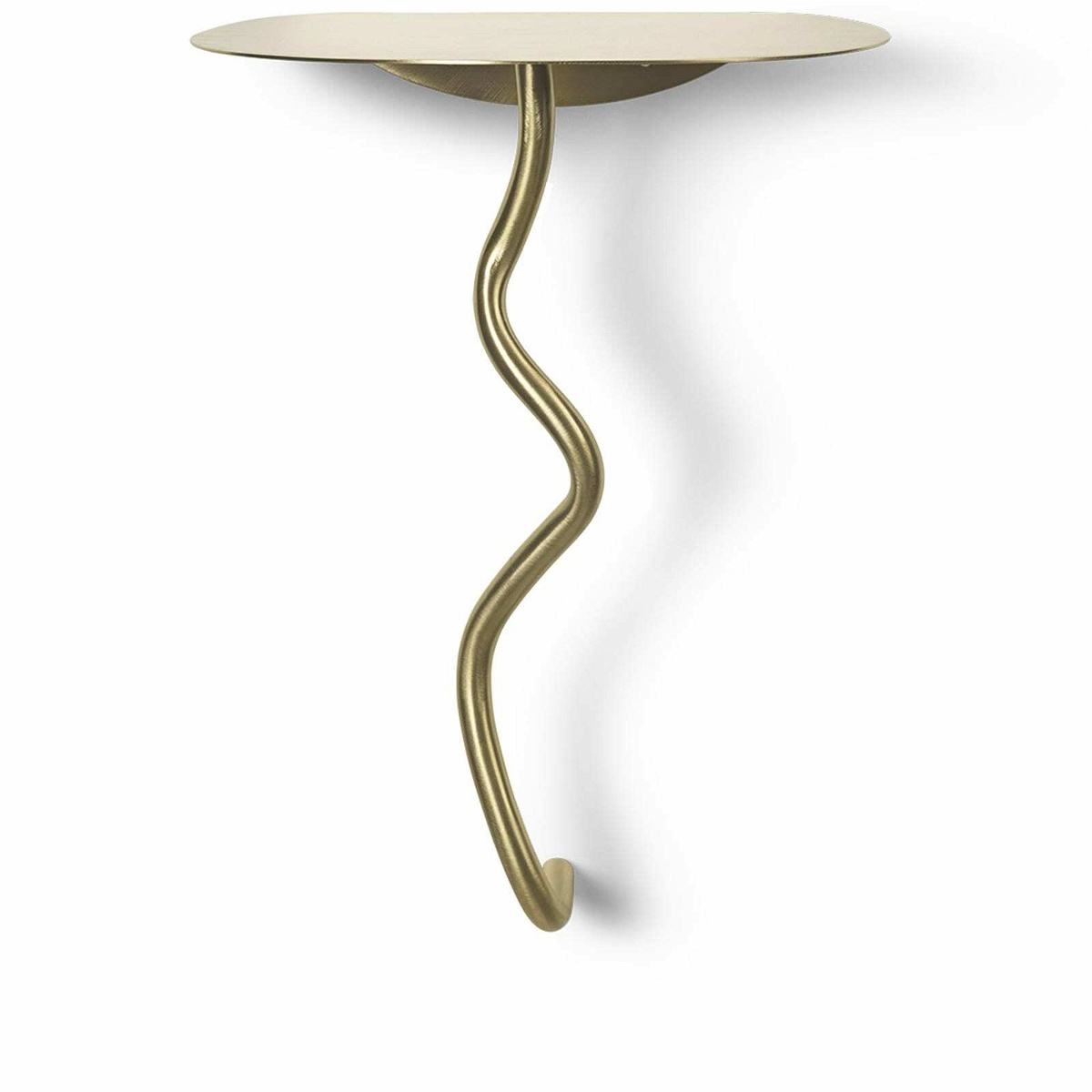 Photo: Ferm Living Curvature Wall Table in Brass