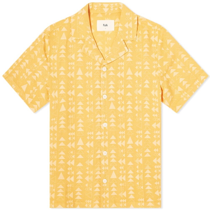 Photo: Folk Tile Print Vacation Shirt