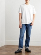 NN07 - Adam Logo-Embroidered Pima Cotton-Jersey T-Shirt - White