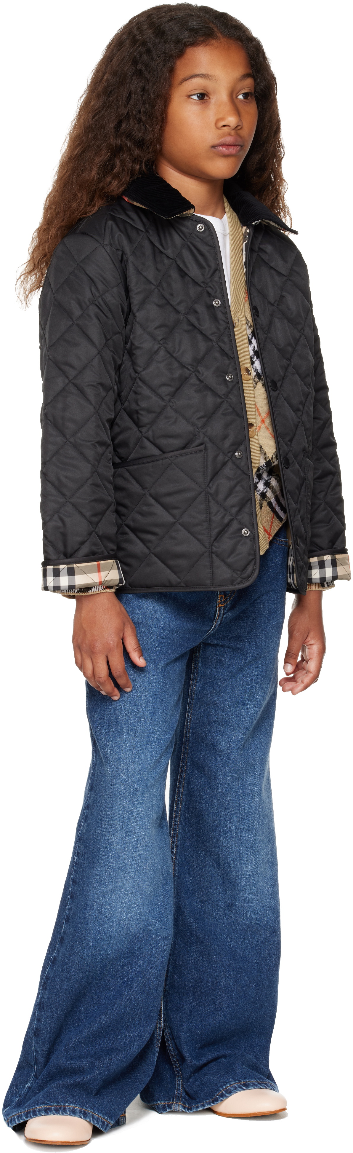 Burberry Kids Black Quilted Jacket