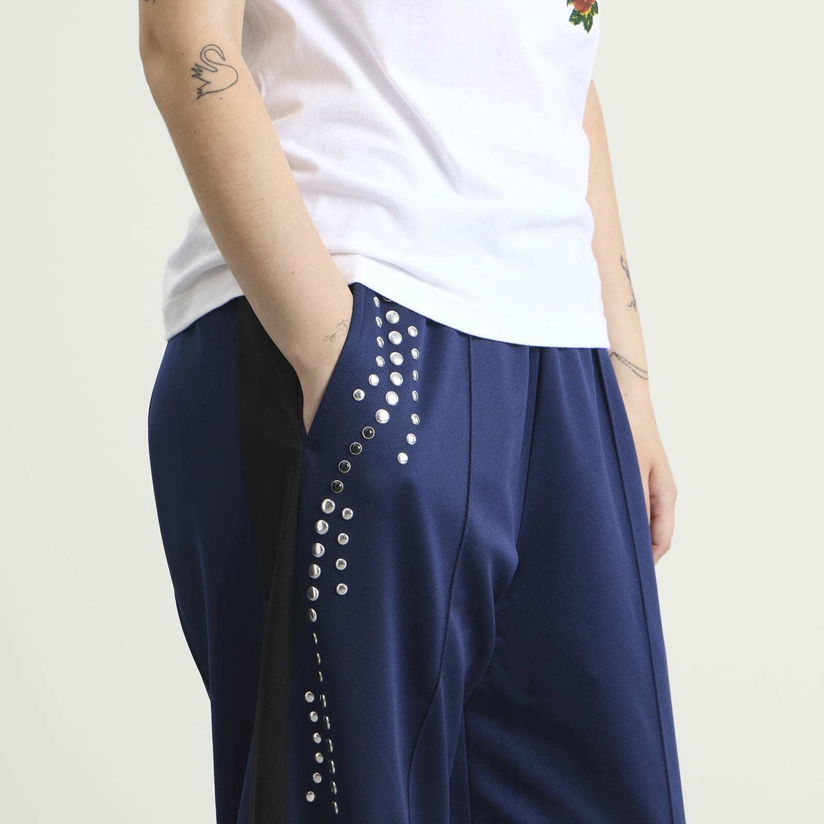 TOGA ARCHIVES Women's TOGA Studded Track Pants in Navy